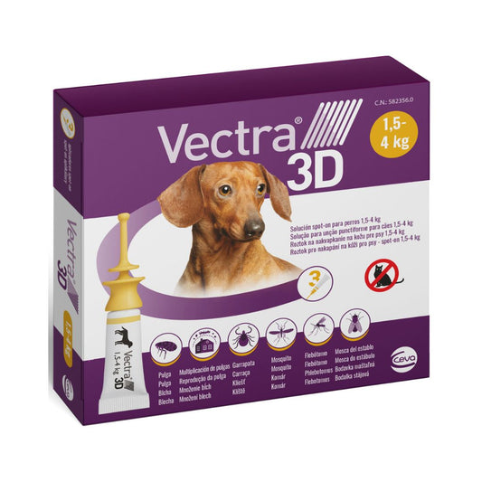Antiparassitario per cani Vectra 3D Spot-on 3 fialette - petsandthecity-9478antiparassitario spot-on