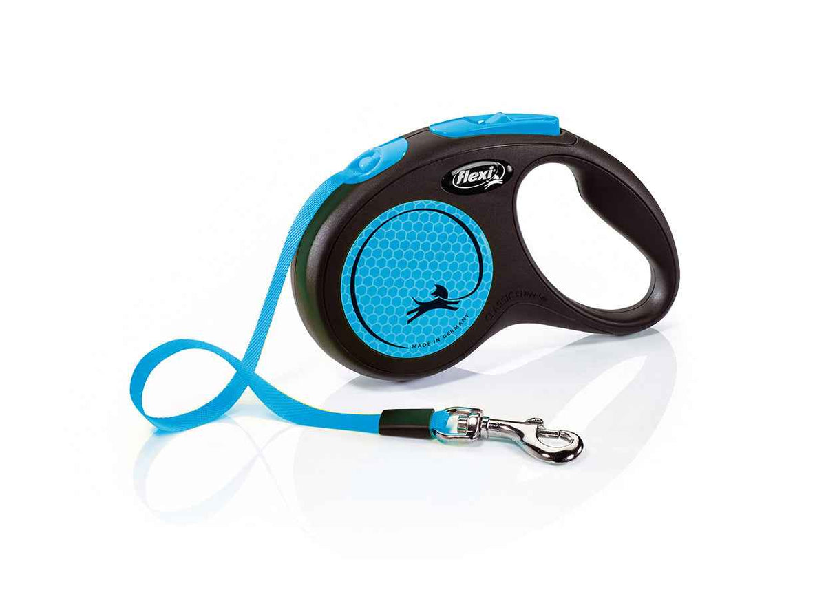 Guinzaglio per cani avvolgibile Flexi Neon S - 5m fettuccia