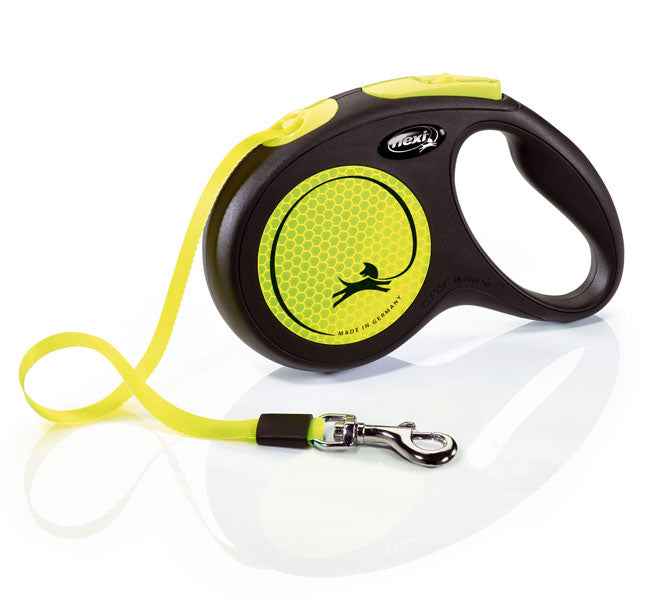 Guinzaglio per cani avvolgibile Flexi Neon S - 5m fettuccia