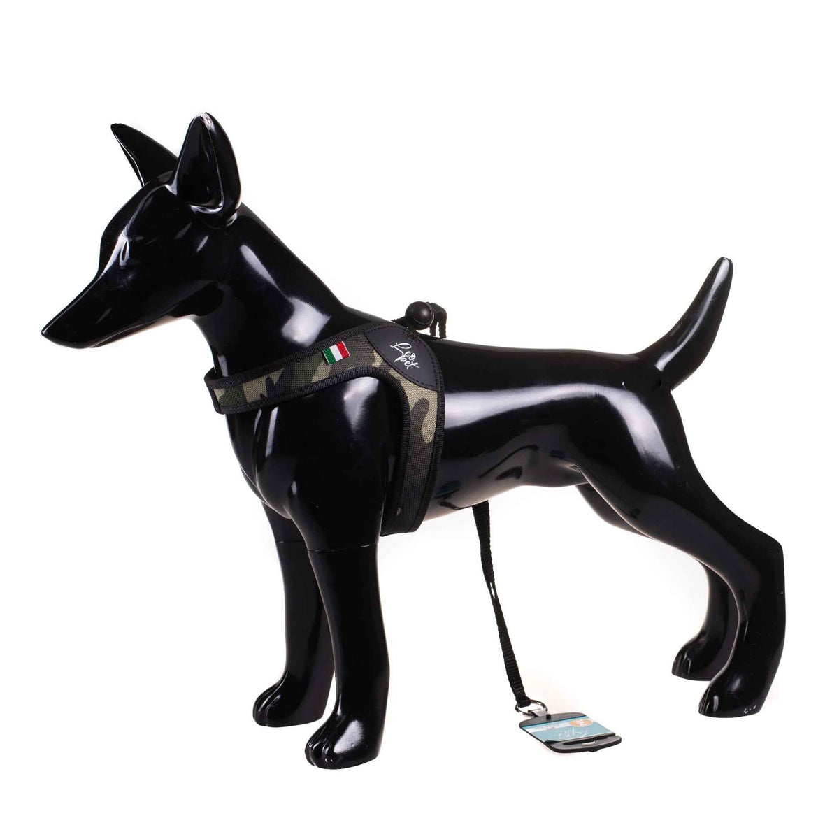 Pettorina per cani fissa in PVC e nylon Leopet