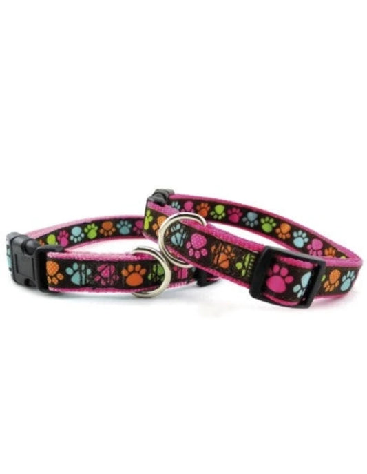 collare in nylon zampine rosa fluo