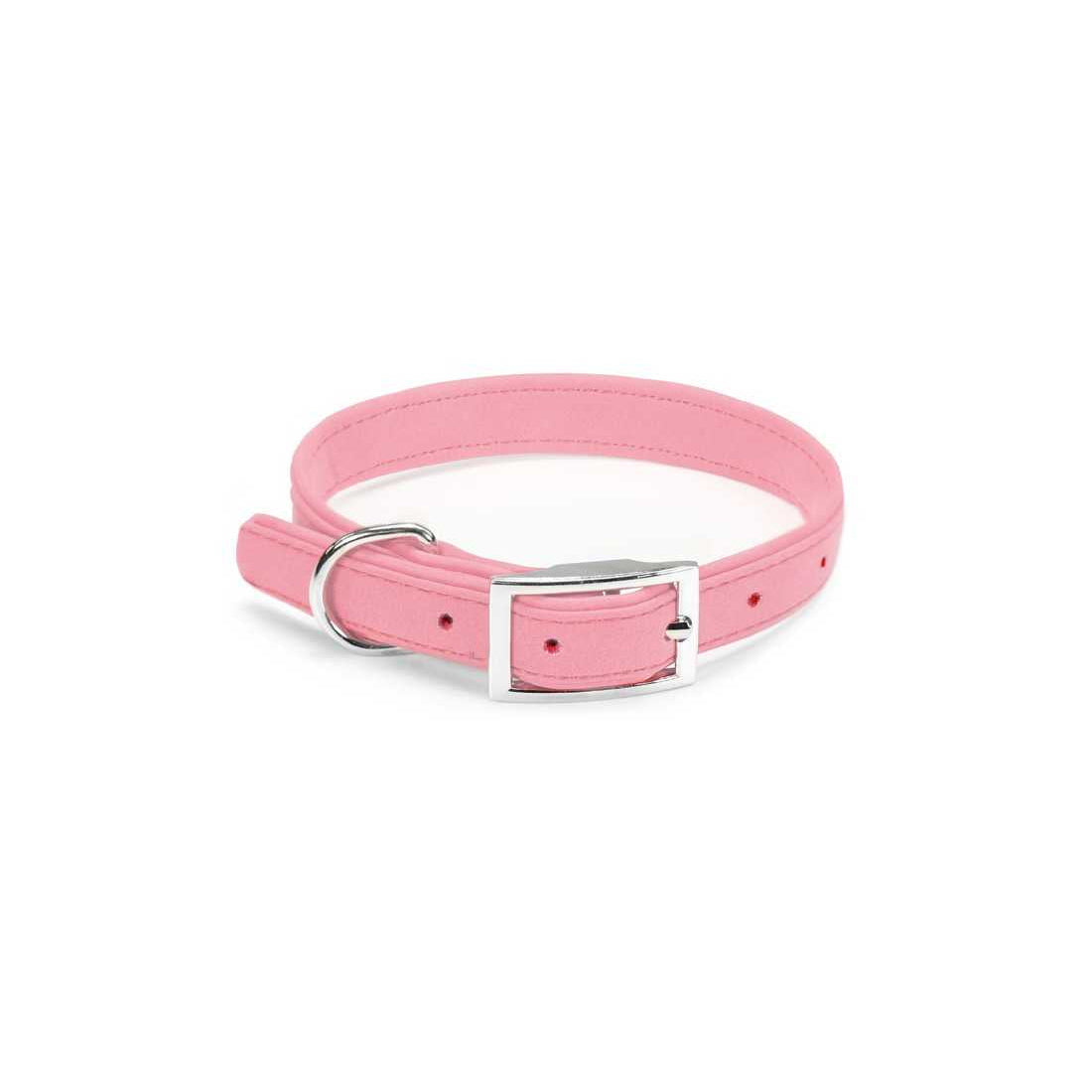 Collare in similpelle scamosciata