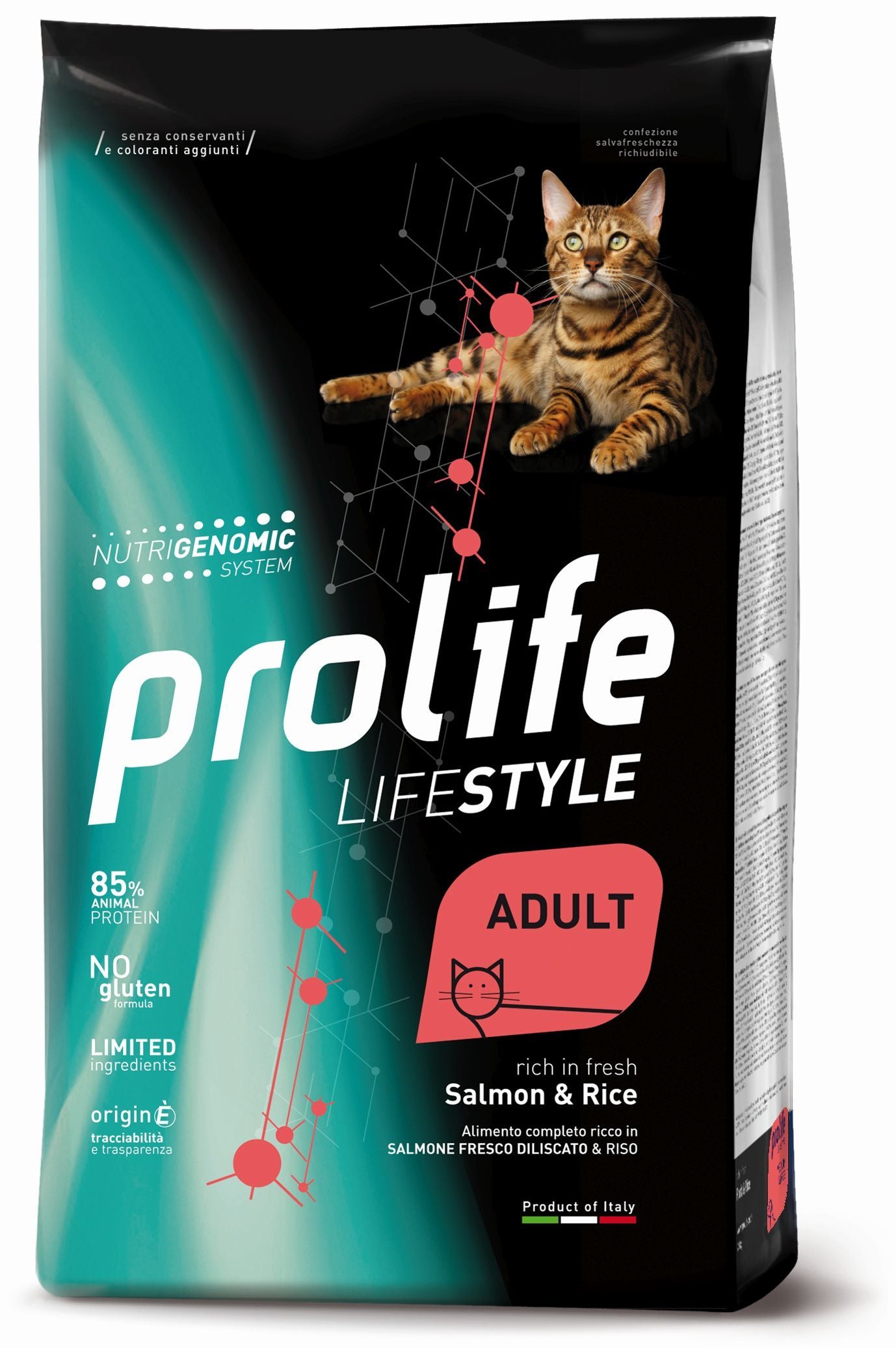 Croccantini per gatto adulto Salmone e Riso Prolife