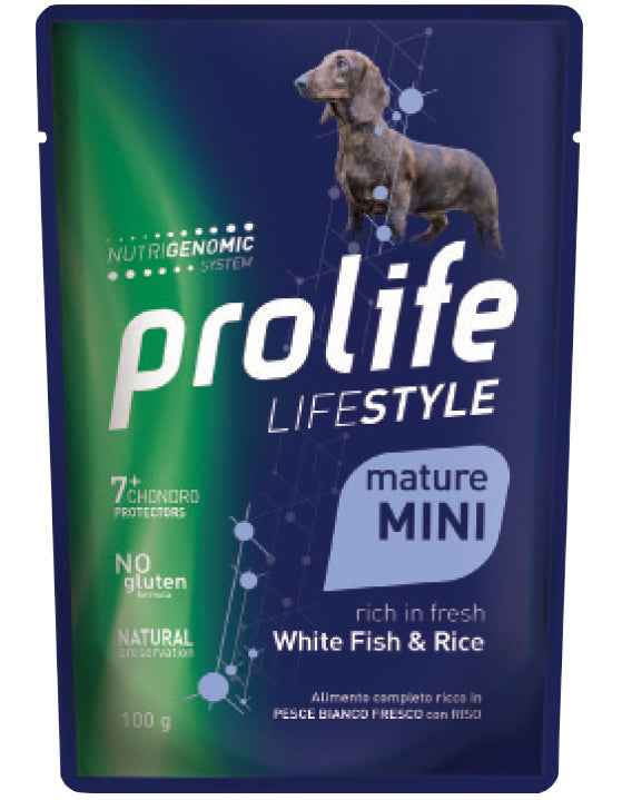 Cibo per cani umido Prolife LIFESTYLE Mature Pesce bianco e riso