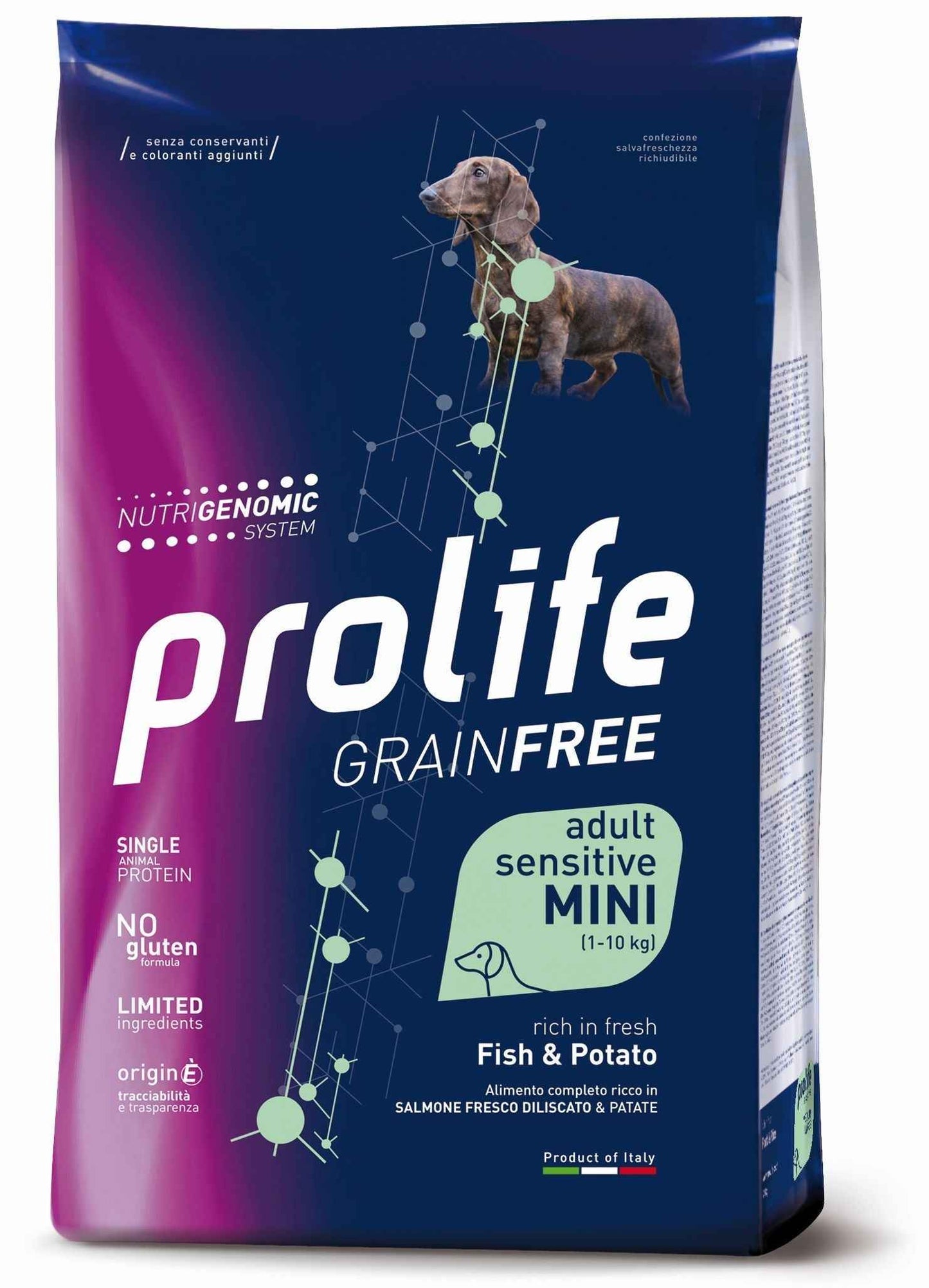 Croccantini per cani GRAINFREE Adult Mini Salmone e Patate