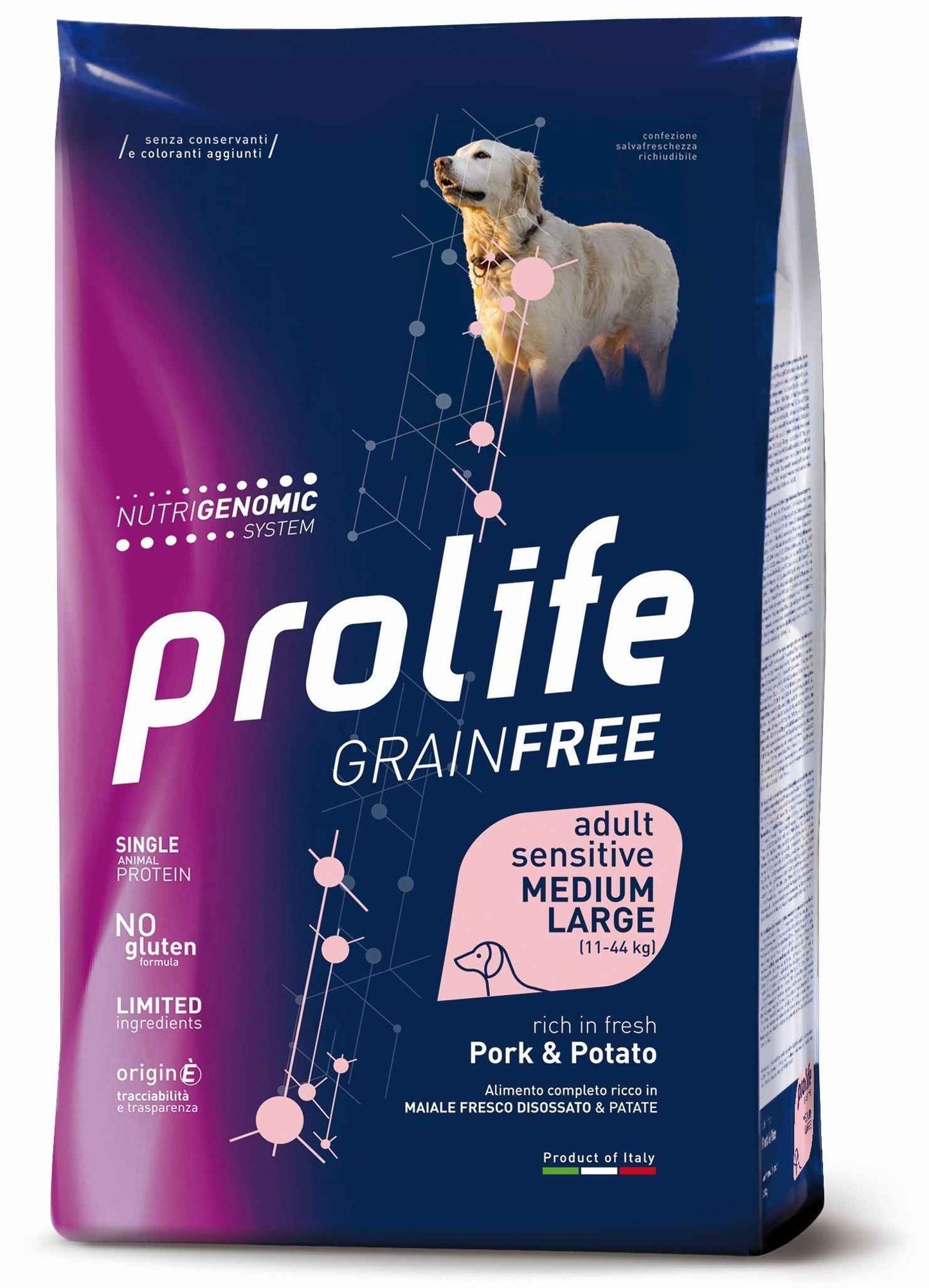 Croccantini per cani GRAINFREE Adulto Medium Large Maiale e Patate