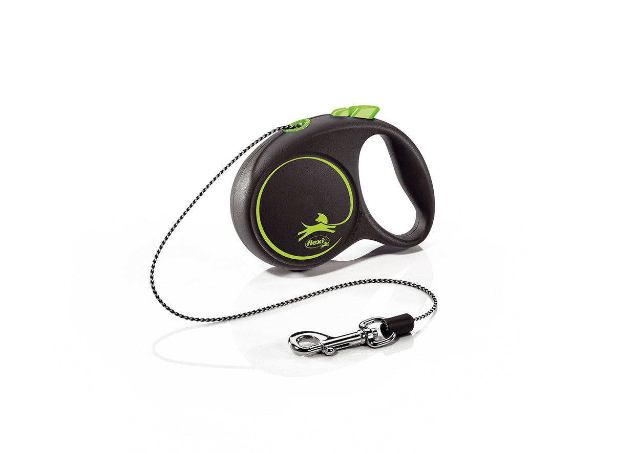 Guinzaglio per cani avvolgibile Flexi Black Design XS 3m in corda - petsandthecity-9478guinzagli