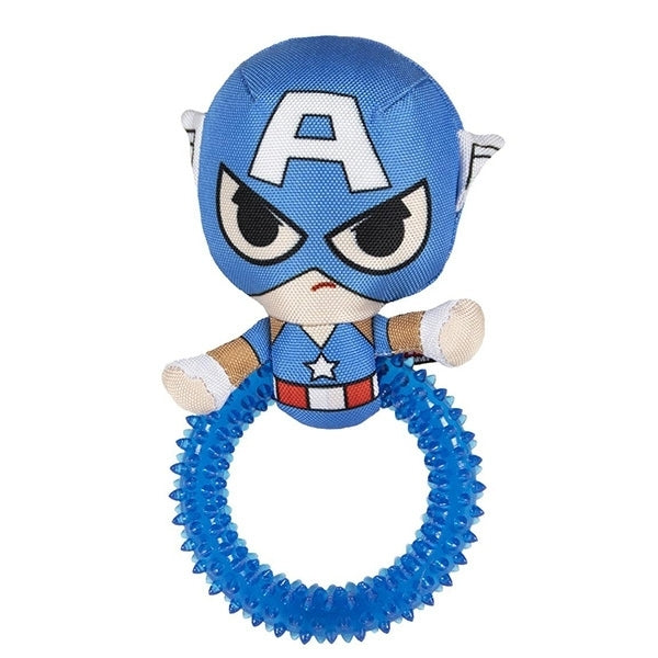 Spiny ring dental Dog Toy Avengers Captain America - petsandthecity-9478gioco