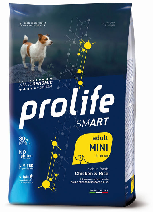 Croccantini per cani SMART Adult Mini Pollo e Riso