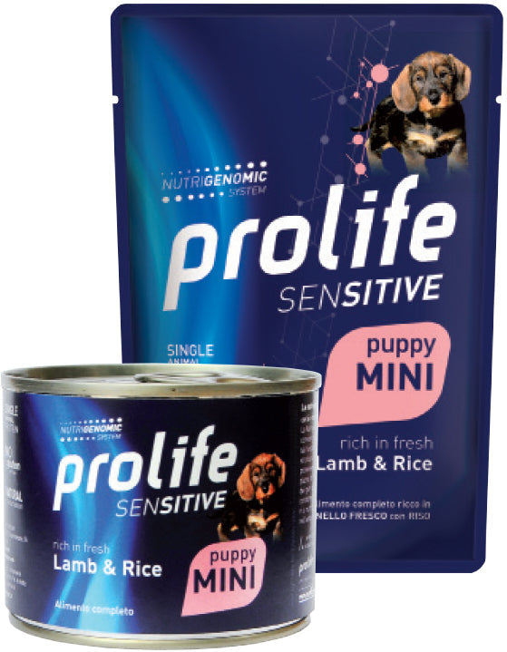 Cibo per cani cuccioli umido Sensitive Puppy Lamb & Rice - Mini