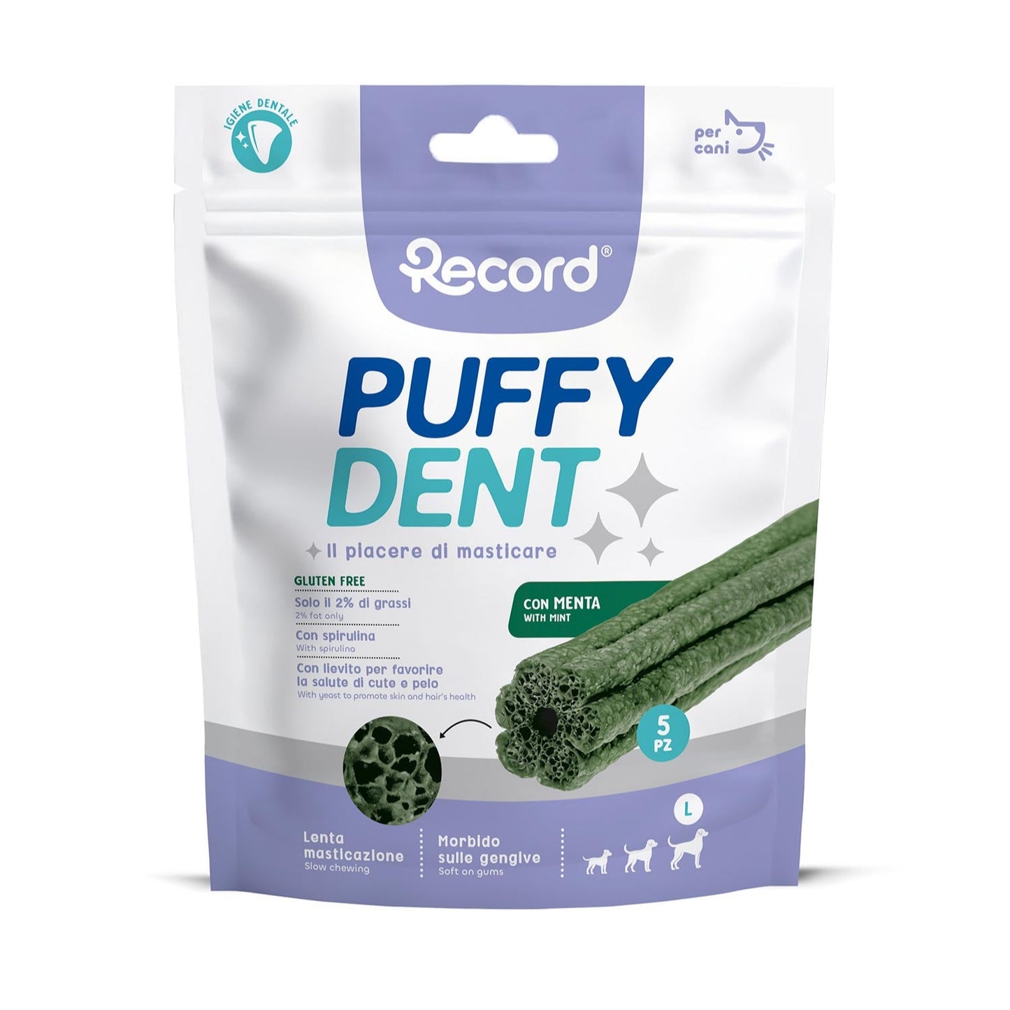 Puffy Dent Snack Dentale per cani Record