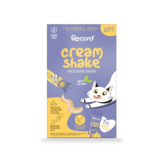 Cream Shake snack per gatti e gattini Record