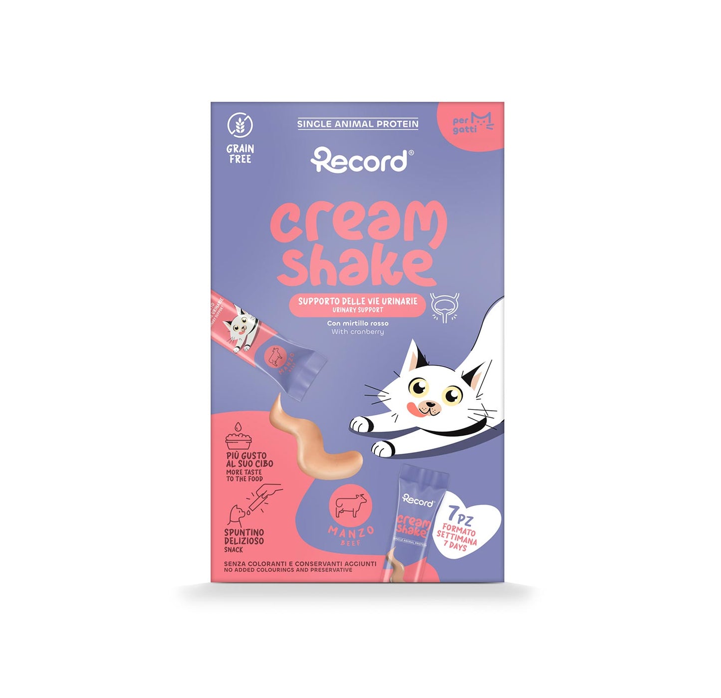 Cream Shake snack per gatti e gattini Record