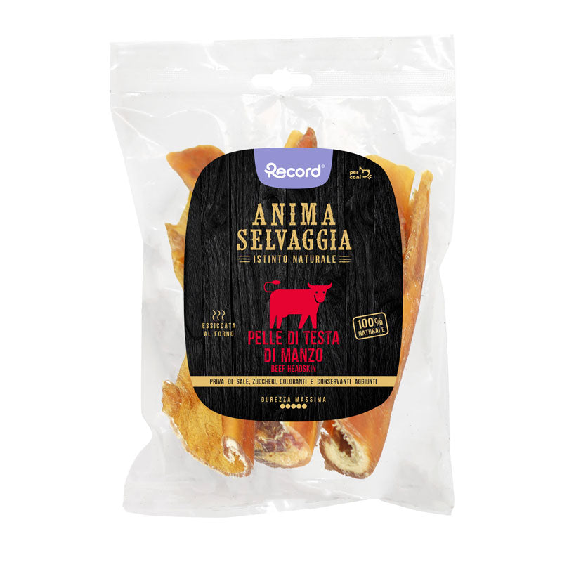 Snack Barf per cani Pelle di testa di manzo Anima Selvaggia - petsandthecity-9478Snack