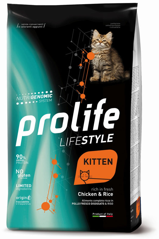 Croccantini per gattini Prolife Kitten Pollo e Riso
