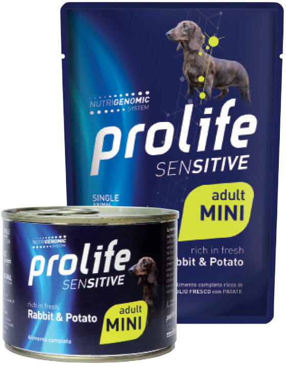 Cibo umido per cani Prolife Sensitive Adult mini Coniglio e Patate